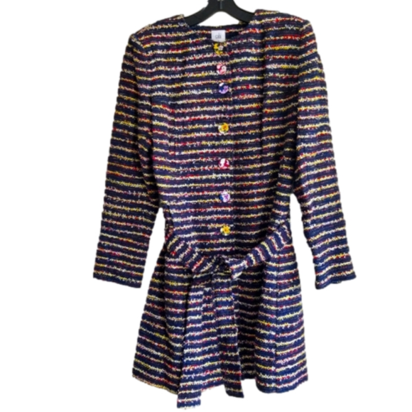 CAbi Dresses Cabi Beautiful Woven Floral Button Lined Vibrant Light